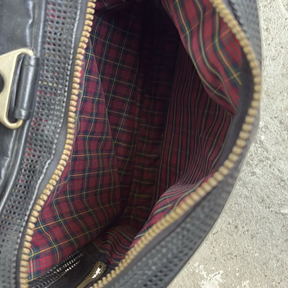 Vintage Lamborghini leather travel bag